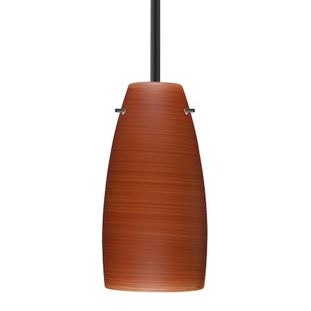 Besa Lighting Besa Tao 10 Stem Pendant, Cherry, Black Finish, 1x 100W MAX E26 Base 1TT-1512CH-BK