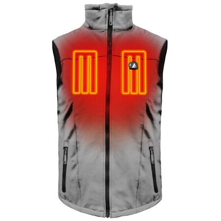 Actionheat 5V Battery Heated Softshell Vest, Men's, Sharkskin Grey, L 810058852144