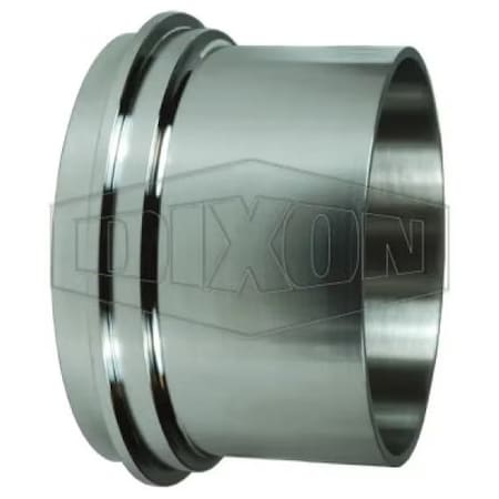 Dixon John Perry Long Weld Ferrule, 3 in, Plain, 316L SS, Domestic L14AJP-R300