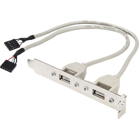 Rocstor 8IN 2 PORT USB A FEMALE LOW PR Y10A213-GY1