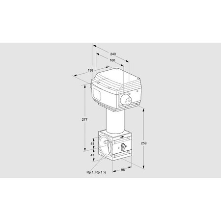 Honeywell Kromschroder Control Valve, Regulating With Solenoid,  KS86060596