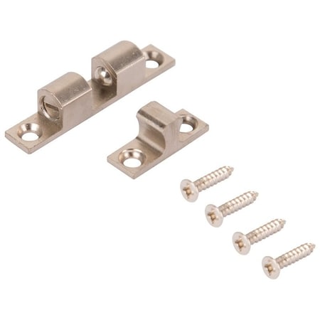 Prosource Double Ball Catch, Brass, Satin Nickel CB-01CSN-PS