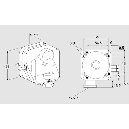 Honeywell Kromschroder SW, PRESS, AIR, DL 5KT KS84444820
