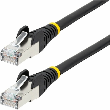 Startech.Com 50FT BLACK CAT6A ETHERNET CABLE, SNAGLESS RJ45, 10G, 100W POE, S/FTP, LSZH, 27AW NLBK-50F-CAT6A-PATCH