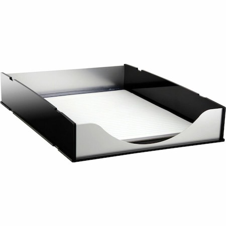 Kantek Desktop File Organizer, Aluminum, Aluminum, Acrylic, 2.3" H, 13.5" D BA-310