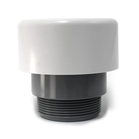 Gizmo Engineering 8 in PVC MALE VENT CAP mushroom style, allows venting, keeps out debris, airborne seeds, rain VC-M-8