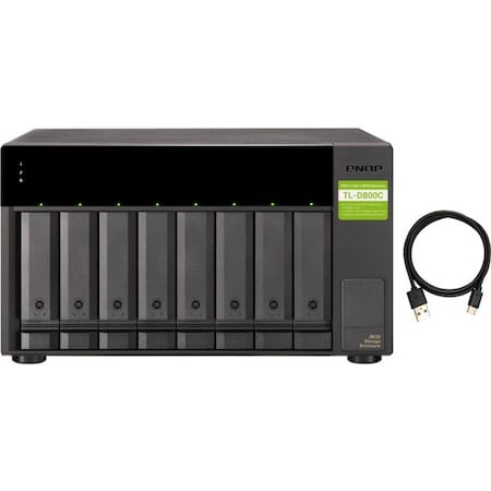 Qnap 8-bay desktop USB-C 3.1 Gen2 10Gbps JBOD expansion unit TL-D800C-US