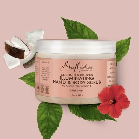 Shea Moisture Coconut Hibiscus Hand and Body Scrub, 12 Ounce, 24PK 67596