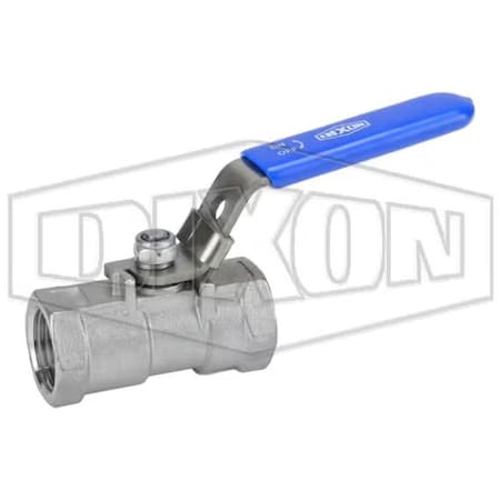 Dixon Ball Valve, 1/2 in Nominal, FNPT End Style, 316 SSss Steel Body, Reduced Port, RPTFE Softgoods SSLBV50SP