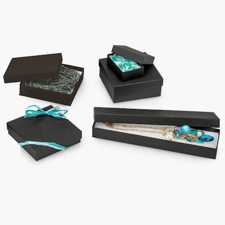 Nashville Wraps Black Matte Jewelry Gift Boxes, 6 Size Assortment, 72PK 72BK