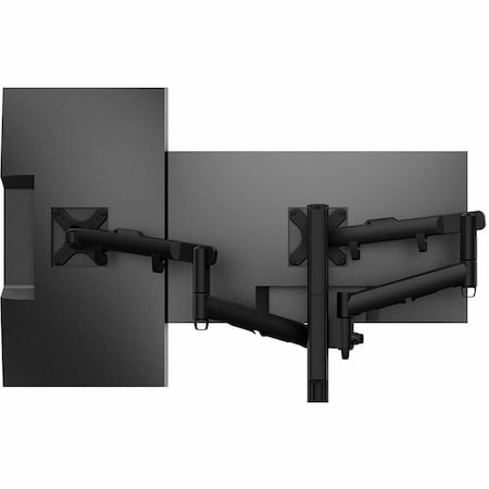 Atdec dynamic display mount for dual monitors, Suits flat displays up to 20 lbs, curved displays up to AWMS-2-D40-F-B