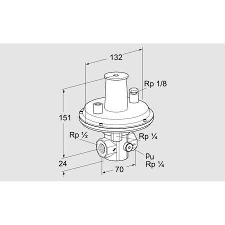 Honeywell Kromschroder REG, PRESS, VGBF 15R40 1, 1/2 IN. BSP, 10 30 KS86044010