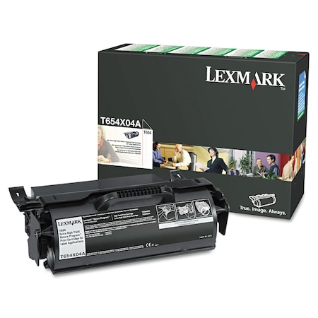 Lexmark Toner Cartridge, 36000 Page-Yield, Black, Printer Model: T654dn, T654dtn, T654n, T656dne T654X04A