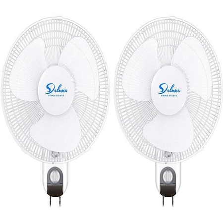 Edendirect 16 in Blade Dia Fans, 3 Speeds Speeds, White IR-WALLBASIC16X2