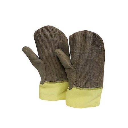 National Safety Apparel Knit Mitts, 13" L, Brown, PR M60WHGH01213