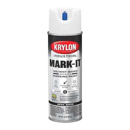 Krylon Mark-It Industrial SB APWA White Inverted Marking Paint 730008