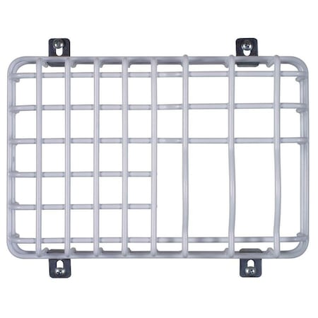 Safety Technology International Audible and Strobe Guard, Steel, Flush Mount, 9 3/8 in W x 6 1/8 in H x 2 1/2 in D, White STI-9717