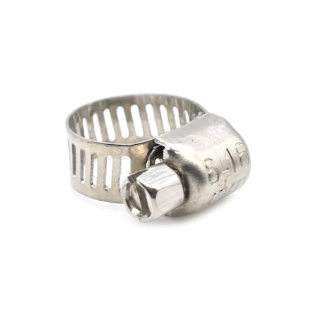Interstate Pneumatics 1/4 Inch to 5/8 Inch Adjustable Stainless Steel Metal Band Radiator Hose Clamp H580