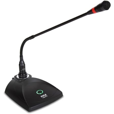 Pyle Desktop Gooseneck Wired Microphone System - Table Mounted Condenser Mic, XLR to 1/4'', Black PDMIKC5