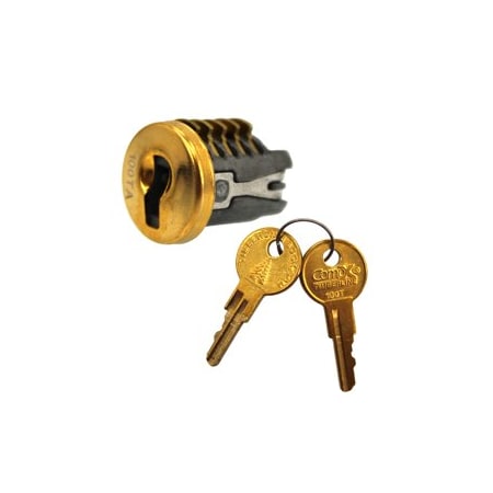 Compx Security Products Timberline Lock Plug Polished Brass C500LP-KA100T-3