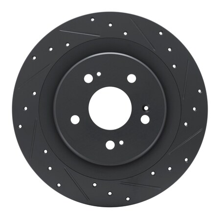 Premium Black Drilled & Slotted Brake Rotor, Disc Brake Rotor,