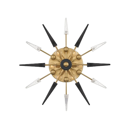 Hudson Valley Lighting Sparta 6 Light Wall Sconce 25.25 In. Aged Brass/Black 9024-AGB