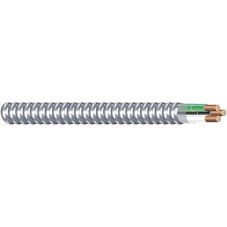 Southwire Metal Clad Building Cable, MC, 12 AWG, 2C C, Silver, Aluminum, Solid, 600 V, 100 ft 68580023