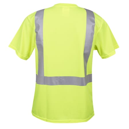 Cor-Brite T Shirt Crew Neck, Lime, Short Sleeves V411M