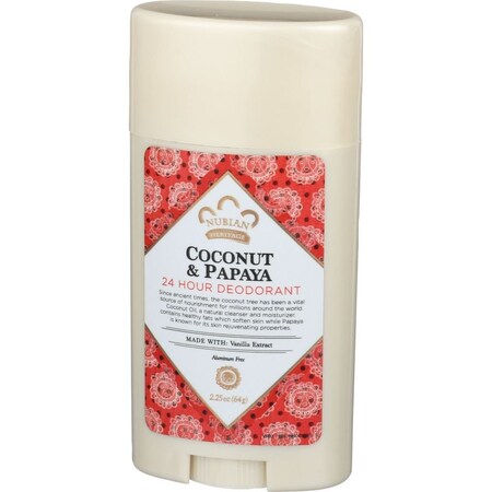 Nubian Heritage Coconut and Papaya 24 Hour Deodorant, 2.25 Ounce CPDSNHO
