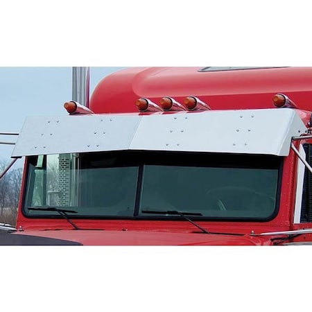 Replacement For Freightliner Classic 120 Year 1998 13In Stainless Steel Bow Tie Visor Paintable