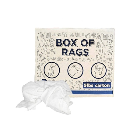 Supremeplus Recycled White Sweatshirt Cleaning Rags 5 lbs. Box SP-9442