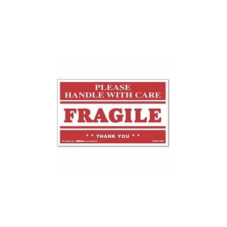 Universal Fragile Handle With Care Labels, 3x5 308383