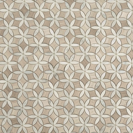 Apollo Tile 12x15 Wooden Grey, Bianco Carrara Marble Floor and Wall Mosaic Tile 6.18 sqft/case, 5PK APLSV88F04A