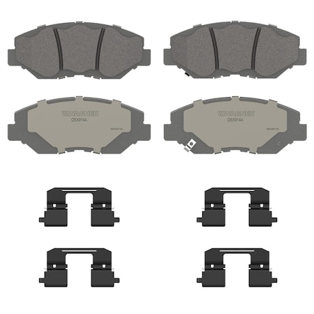 Wagner Brake OEX Front Disc Brake Pad Set Premium Semi - Met, OEX914A