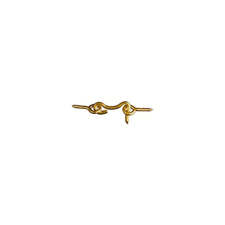 National Hardware V2001 Series Hook and Eye, Solid Brass, Solid Brass Pair N118-067