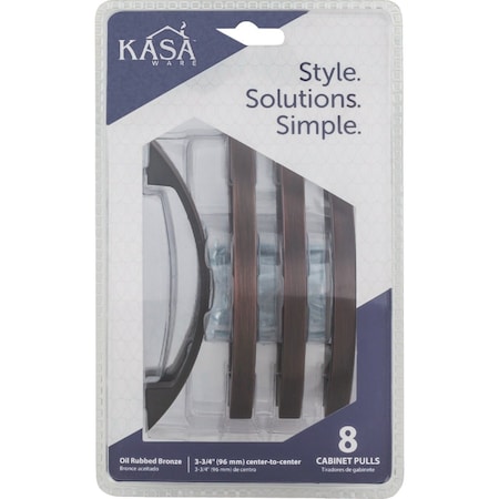 Hardware Resources KasaWare 4-7/8'' Overall Length Oil Rubbed Bronze Contemporary Pull, 8PK K83796BORB-8