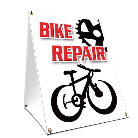 Signmission Bike Repair, 24 Inch x 18 Inch A-frame Yard Sign, Plastic Sign SBC-1824-Bike Repair