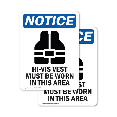 Signmission 5 in Height, 3.5 in Width, Vinyl Decal, Rectangle OS-2PACK-NS-D-35-V-13512