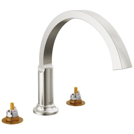 Delta Tetra Roman Tub Trim In Lumicoat Stainless T2788-SS-PR-LHP