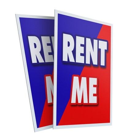 Signmission Rent Me, Plastic Signs Only 24 Inch x 36 Inch, Corrugated Plastic, 2PK CSB-2436-2PACK-Rent Me