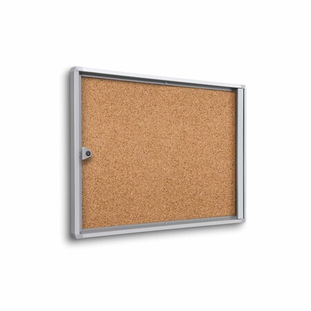 Showdown Displays 20in W X 14in H CORK INDOOR ENCLOSED BULLETIN BOARD 20X14BBXSC