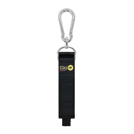 Wrap-It Storage Hook 'n Hang Storage Strap, 1-1/2 in W, 18 in L, Black 100-HNH-18BL