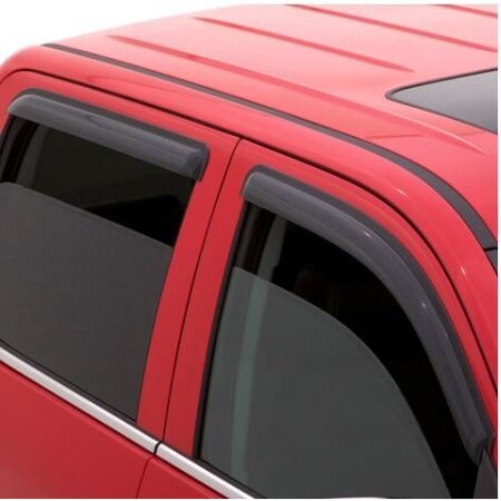 Ventshade Rainguards, Aerodynamic Design, Tape-On, Smoke, Acrylic, Set Of 4 94828