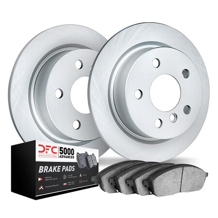 Dynamic Friction Co DFC Hi-Carbon Alloy GEOMET Coated Rotors w/5000 Brake Pads 9502-73003