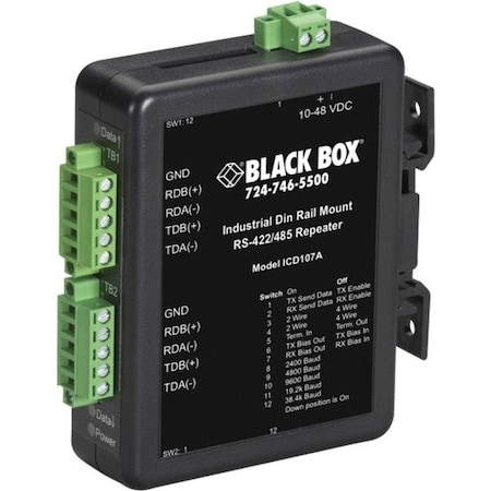 Black Box Black Box Serial Converter, DIN Rail ICD107A