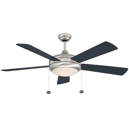 Westgate 52in 5-BLADE CEILING FAN AND LIGHT 3CCT 19W INTEG. LED PULL CH. BN AND ROSEWOOD/BK BLADES, 20W WFL-113-PC-5B-52-MCT-BN-RWBK