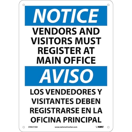 Nmc Notice Register At Main Office Sign - Bilingual, ESN377AB ESN377AB
