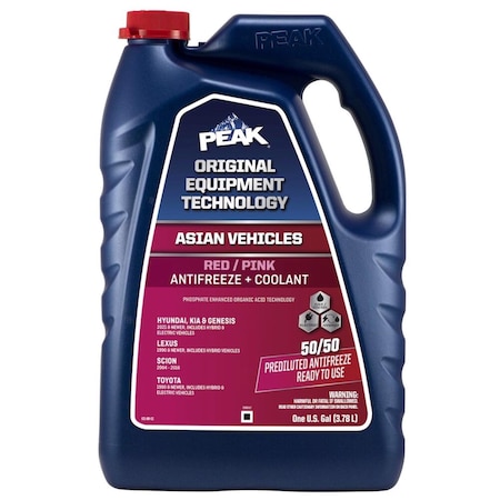 Peak Asian Red/Pink 50/50 Antifreeze/Coolant 1 gal PARB53
