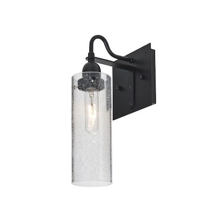 Besa Lighting Juni 10 Wall, Clear Bubble, Black, 1x60W Incandescent 1WG-JUNI10CL-BK