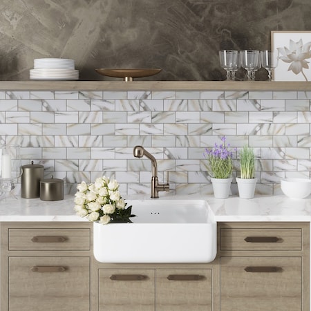 Apollo Tile Chiffon White 11.5 in x 11.5 in Recycled Glass Matte Floor and Wall Subway 9.18 sqft/case, 10PK APLNNR8801CLA